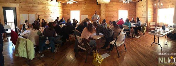 Breakout groups work with NLI designers at Randolph Regional Interactive Design Session