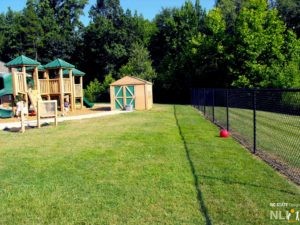 before renovation showing existing play equipment