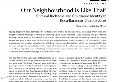 Our Neighbourhood is Like That! Cultural Richness and Childhood Identity in Boca-Baraccas, Buenos Aires
