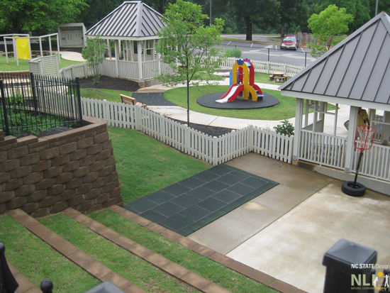 fenced off play area