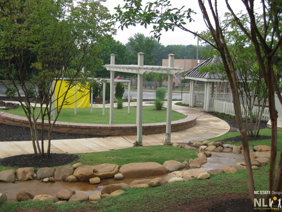 primary pathway with creek bed