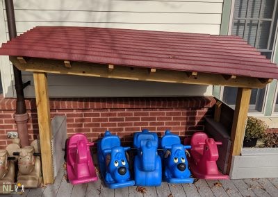 Covered portable toy storage