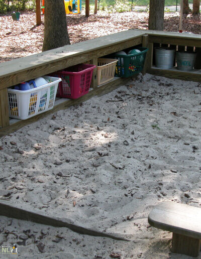 sand play setting with built in storage