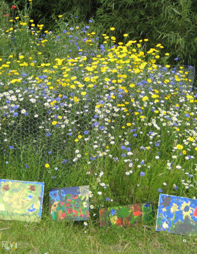 children's paintings of flowers