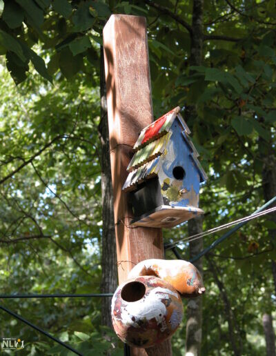 painted bird houses