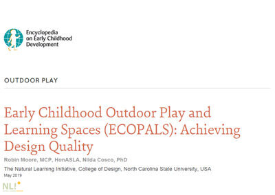 Early Childhood Outdoor Play and Learning Space (ECOPALS): Achieving Design Quality