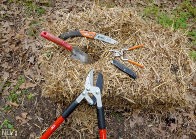 various tools used in gardening