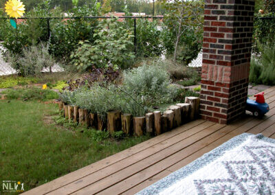raised deck and garden
