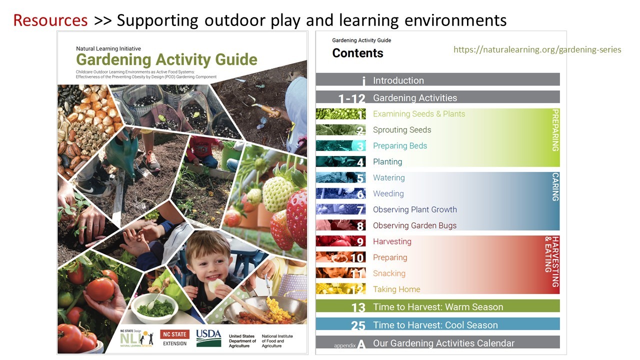 resources - gardening activity guide slide