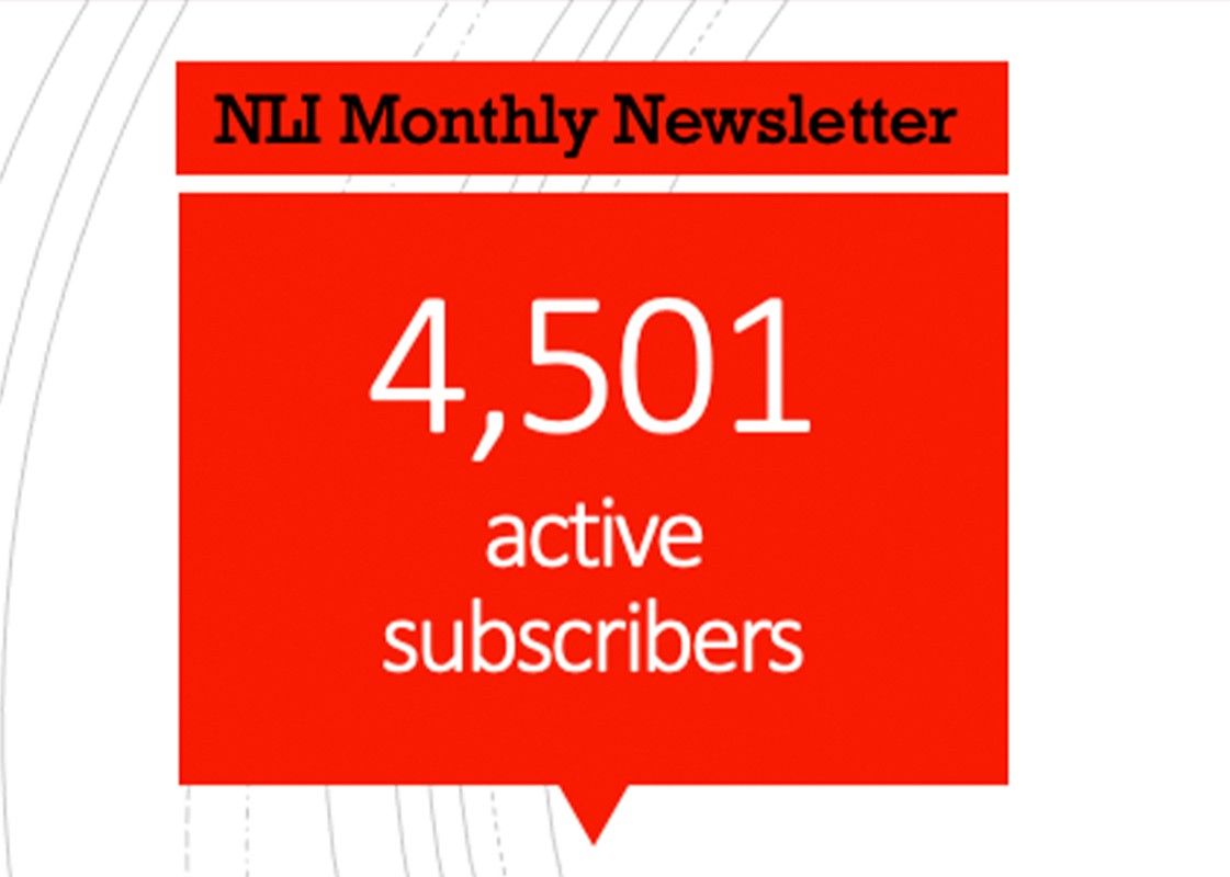 NLI monthly newsletter active subscribers
